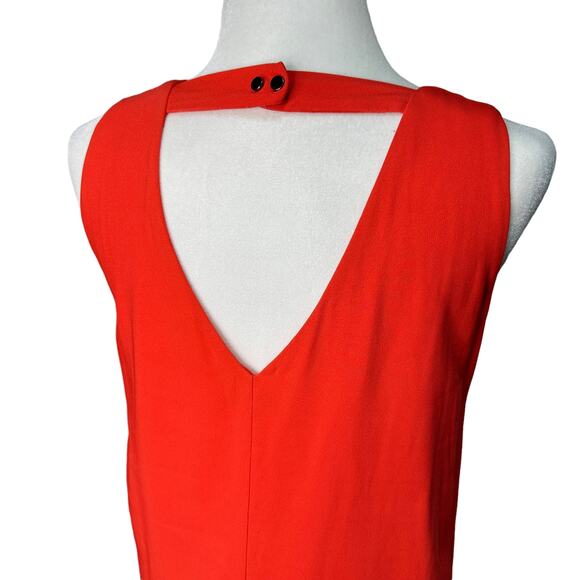 ROBERT RODREIGUEZ Womens 2 Orange V-Neck Keyhole Sleeveless Illusion Mini Dress - Picture 7 of 8